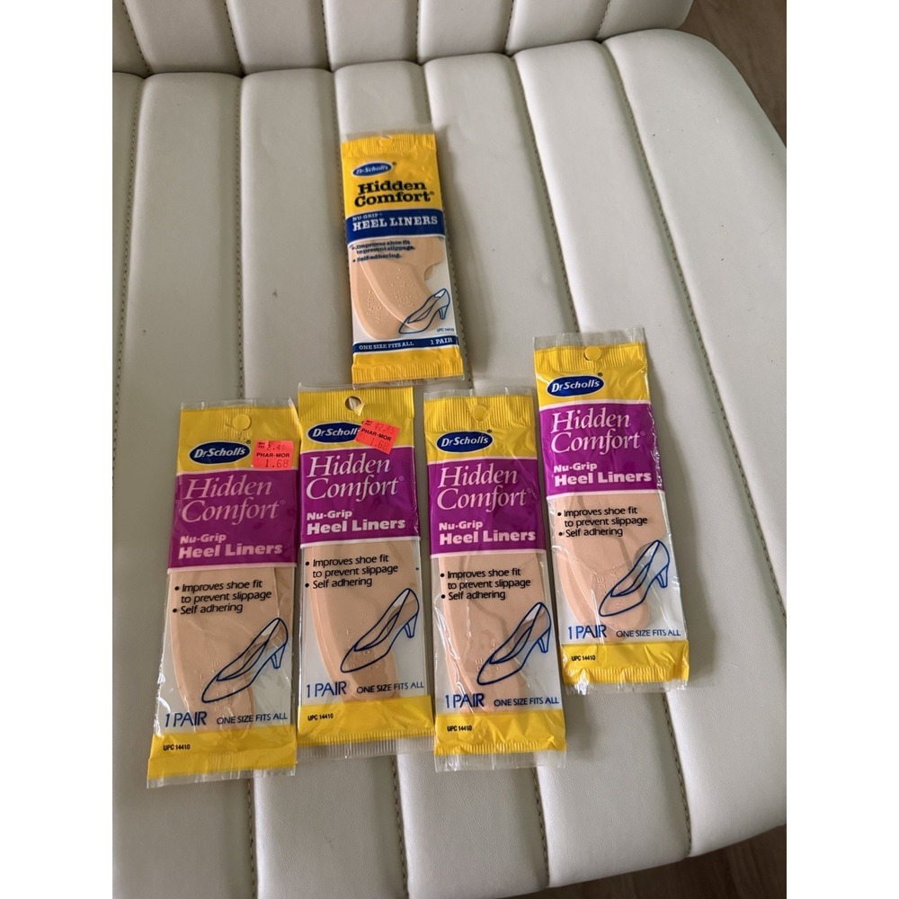 Dr. Scholl's Hidden Comfort Heel Liners New In Package One Size - 6 Pairs